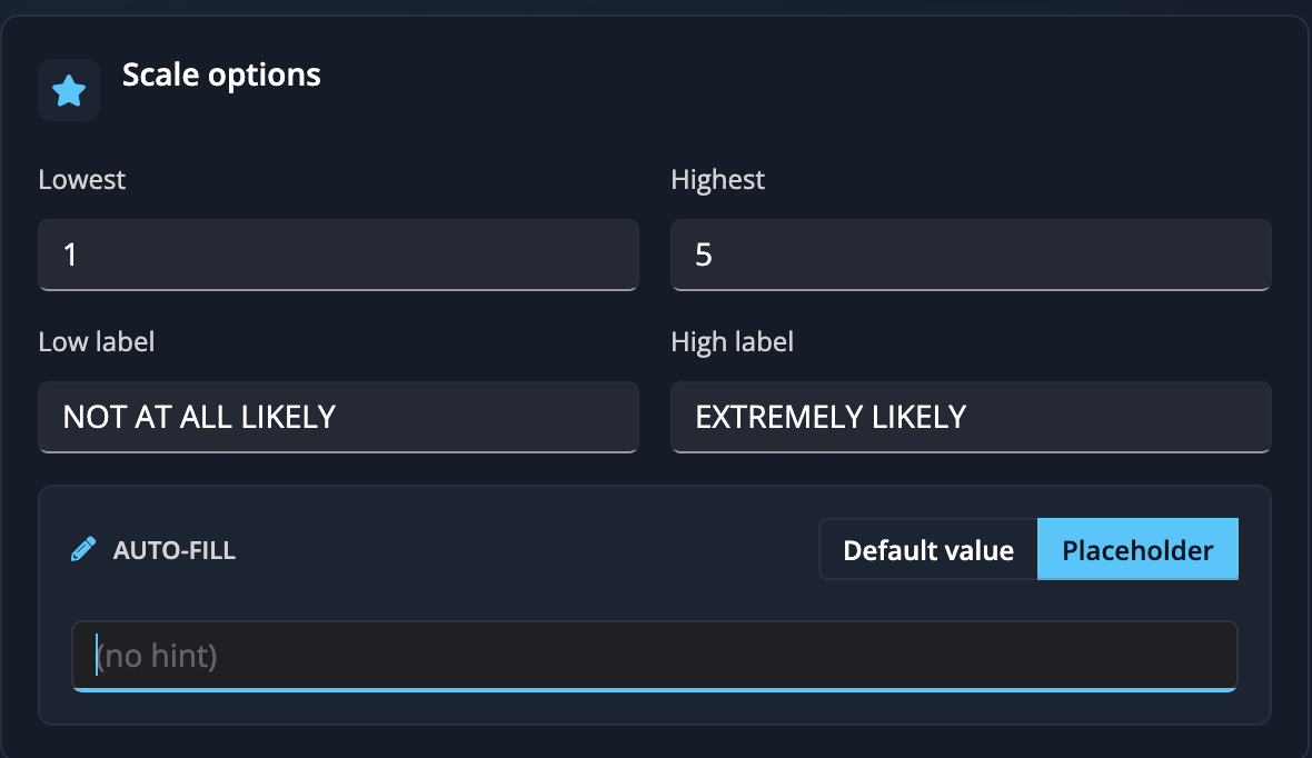 A field's settings