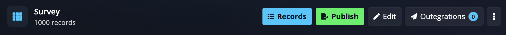 A form card's buttons