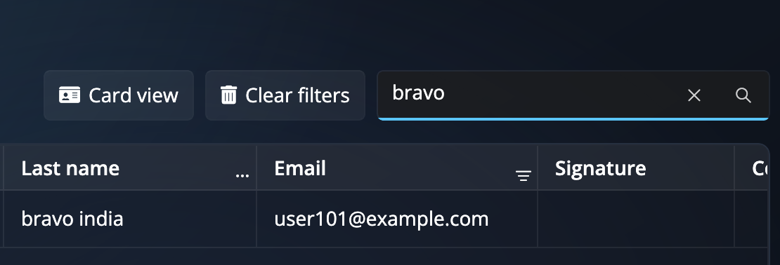 Search and filters